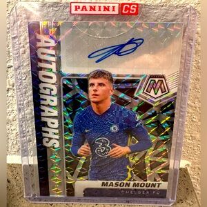 Mason Mount Auto 2021-22 Blue Panini Mosaic Premier League Chelsea FC #AM-MM